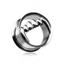 Vicious Fang Hollow Steel Double Flared Ear Gauge Plug