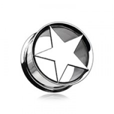 Nova Star Hollow Steel Double Flared Ear Gauge Plug