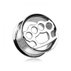 Brassknuckle Hollow Steel Double Flared Ear Gauge Plug