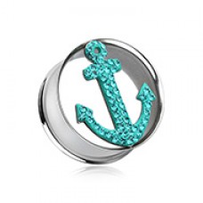 Anchor Dock Multi-Sprinkle Dot Tunnel Ear Gauge Plug
