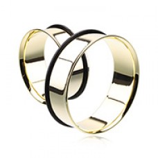 Supersize Gold Plated Single Flared Ear Gauge Tunnel Plug