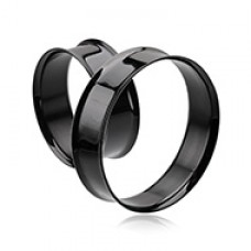 Supersize Colorline Steel Double Flared Ear Gauge Tunnel Plug