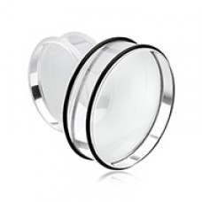 Supersize Basic Acrylic No Flare Ear Gauge Plug 