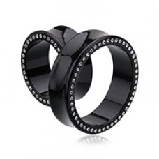 Supersize Multi Gem Acrylic Double Flared Ear Gauge Tunnel Plug