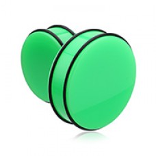 Supersize Neon Colored Acrylic No Flare Ear Gauge Plug 