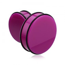 Supersize Neon Colored Acrylic No Flare Ear Gauge Plug 