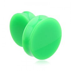 Supersize Neon Colored Acrylic Double Flared Ear Gauge Plug 