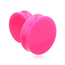 Supersize Neon Colored Acrylic Double Flared Ear Gauge Plug 