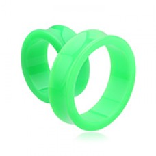 Supersize Neon Colored Acrylic Double Flared Ear Gauge Tunnel Plug 