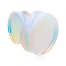 Supersize Opalite Stone Double Flared Ear Gauge Plug