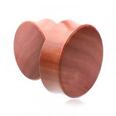 Supersize Sawo Wood Double Flared Ear Gauge Plug