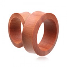 Supersize Sawo Wood Double Flared Eyelet Ear Gauge Plug