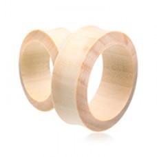 Supersize Crocodile Wood Double Flared Eyelet Ear Gauge Plug