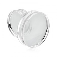 Supersize Flat Glass Double Flared Ear Gauge Plug
