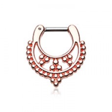 Rose Gold Royal Filigree Septum Clicker