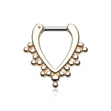 Golden Regent Drape Filigree Septum Clicker