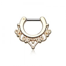 Golden Goddess Filigree Septum Clicker