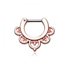 Rose Gold Imperial Filigree Septum Clicker