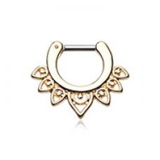 Golden Acerose Filigree Septum Clicker