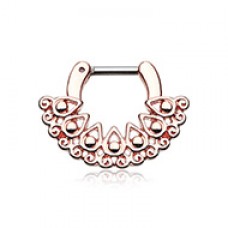 Rose Gold Arioso Filigree Septum Clicker