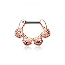 Rose Gold Tribal Tetra Septum Clicker
