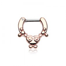 Rose Gold Tribal Saia Septum Clicker