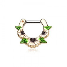 Golden Daisy Garden Icon Septum Clicker