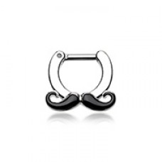 Classic Mustache Septum Clicker