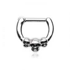 Triple Skull Head Septum Clicker