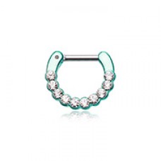 Colorline Glistening Multi-Gem Septum Clicker