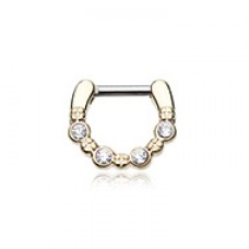 Golden Elan Multi-Gem Septum Clicker
