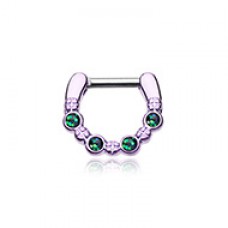 Colorline Aurea Sparkle Septum Clicker 