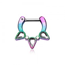 Colorline Sparkle Trident Septum Clicker