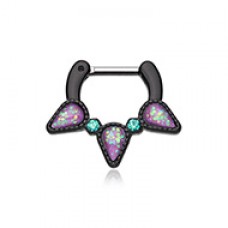 Colorline Opal Sparkle Trident Septum Clicker