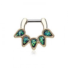 Golden Opal Quinary Spear Septum Clicker