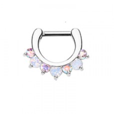 Prong Opal Gem Precia Septum Clicker