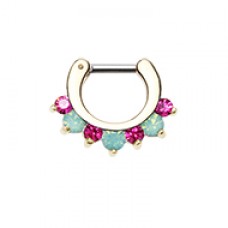 Golden Prong Pacific Opal Gem Precia Septum Clicker