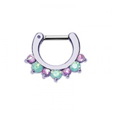 Purple Prong Pacific Opal Gem Precia Septum Clicker