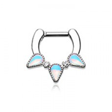 Illuminating Moonstone Triceratop Septum Clicker