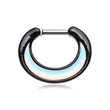 Black Illuminating Moonstone Septum Clicker
