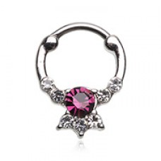Bling Burst Ornate Multi Gems Septum Clicker