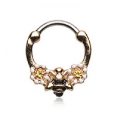 Golden Daisy Flower Bumble Bee Septum Clicker