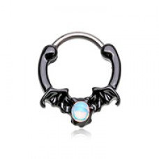 Midnight Moonstone Bat Wing Septum Clicker