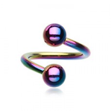 Colorline PVD Twist Spiral Ring