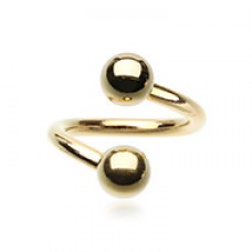 Gold Plated Basic Twist Spiral Ring