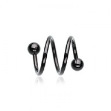 Colorline PVD Double Twist Spiral Ring