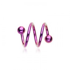 Colorline PVD Double Twist Spiral Ring