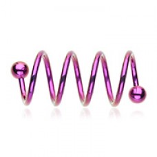 Colorline PVD Quad Twist Spiral Ring