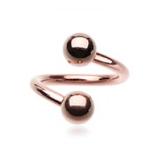 Rose Gold Plated Basic Twist Spiral Ring