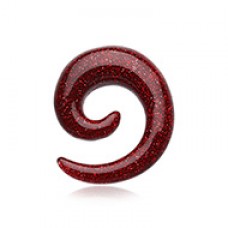 Glitter Shimmer Acrylic Ear Gauge Spiral Hanging Taper
